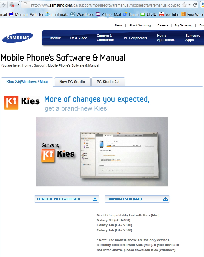 Samsung kies mac download